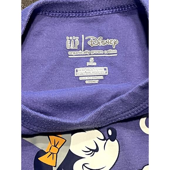 Baby Gap Disney Minnie Mouse Organic Cotton Pajamas Size 4 Twins - Picture 4 of 10